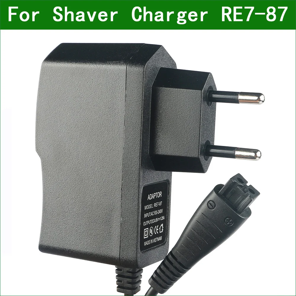 4.8V 1.25A 2-Prong EU Wall Plug AC Power Adapter Charger for Panasonic Electric Shaver ES-ST8P ES-ST23 ES-ST25 ES-ST27 ES-ST29