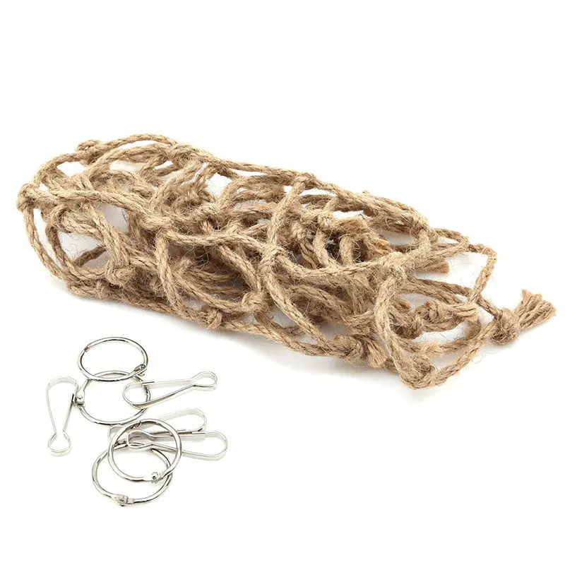 

Hot Rope Net Pet Parrot Bird Chew Play Climbing Chewing Toys Swing Hammock Toy with Hook Hanging Pet Birds Supplies Newest