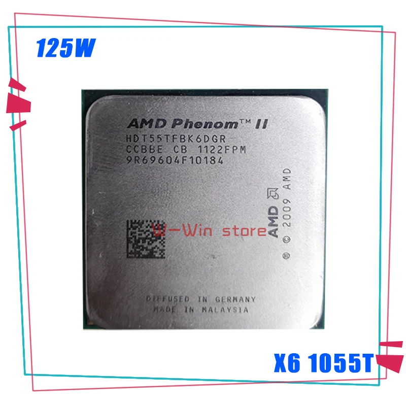

AMD Phenom II X6 1055T 1055 2.8G 125W Six-Core CPU processor HDT55TFBK6DGR Socket AM3