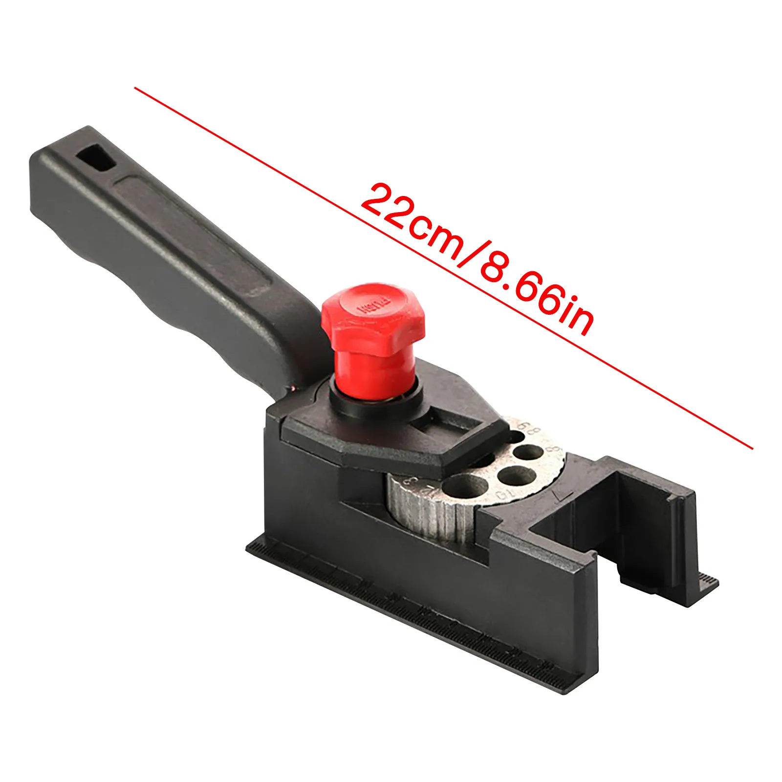 

1 Pc Punch Locator 10 Holes Woodworking Punching Positioning Fixture Device DIY 3mm-12mm Bit Limit Ring With Scale Ruler