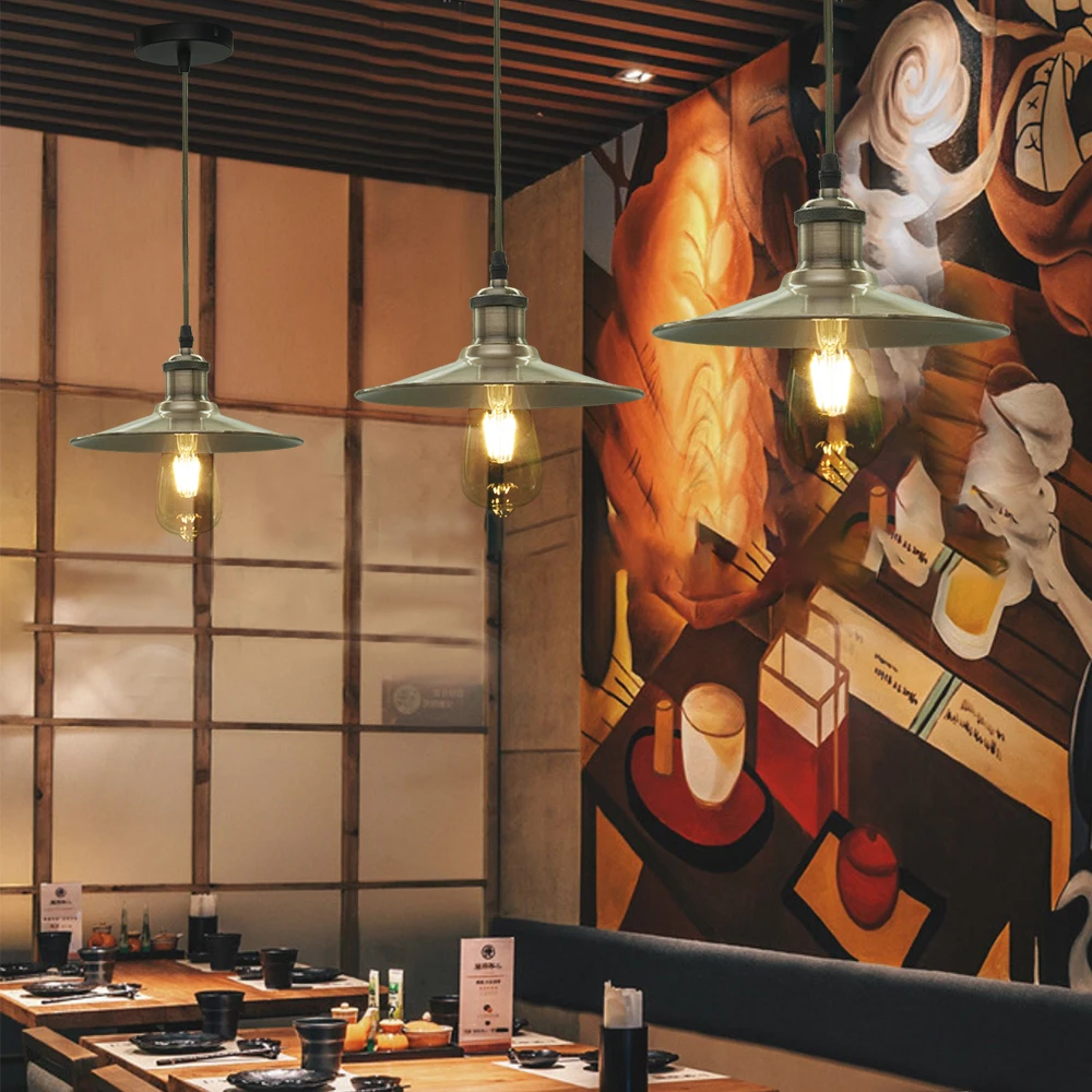 Винтажная промышленная Золотая Подвесная лампа для ресторана барная стойка