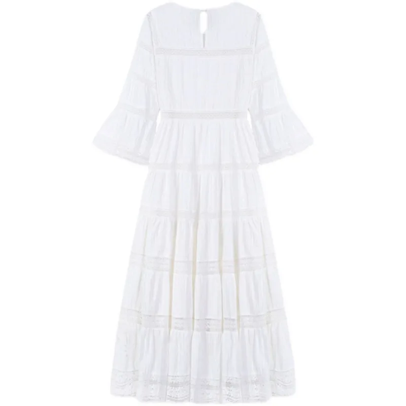 

It's just 30. Mao Xiaotong's same 2021 new spring dress, summer white dress, slim waist, long skirt