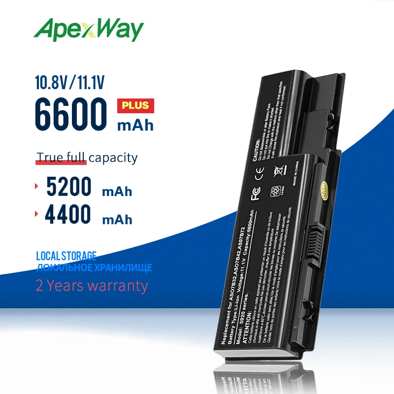 Аккумулятор 6600 мАч 10 8 В для ноутбука Acer AS07B31 AS07B32 AS07B41 AS07B42 AS07B51 AS07B52 AS07B71 AS07B72