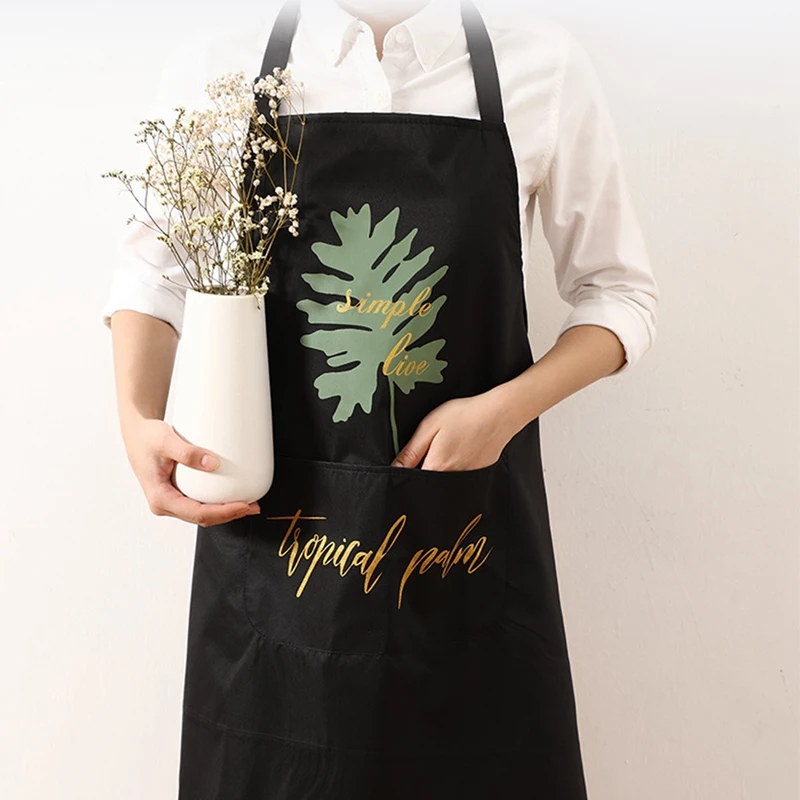 

HOT SALE Funny Bib Apron For Men Women BBQ Grill Apron Adjustable Black Cooking Apron with 2 Pockets Unisex