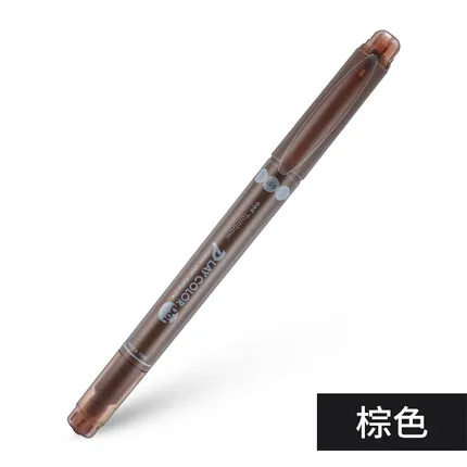 3pcs brown Япония TOMBOW Dot ручка с двойной головкой, волнистая цветная ручка, милая настольная книга, дневник, креативный хайлайтер, 3/12 цветов, набор, игра в цветной горошек - Цвет: 3pcs brown