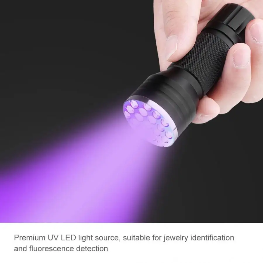 Многофункциональный светодиодный мини фонарик ультрафиолетовый портативный