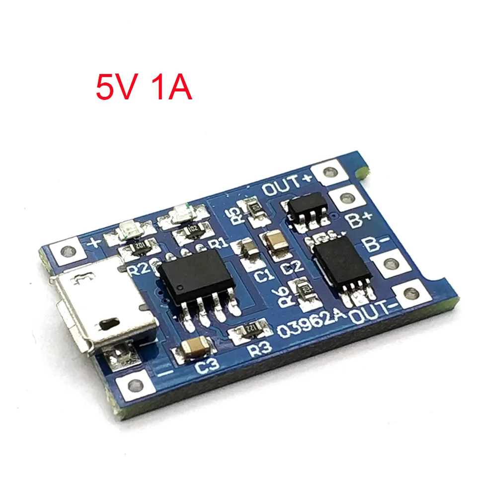 TP4056 MICRO USB 5V 1A 18650 модуль зарядного устройства литиевой батареи зарядная плата с