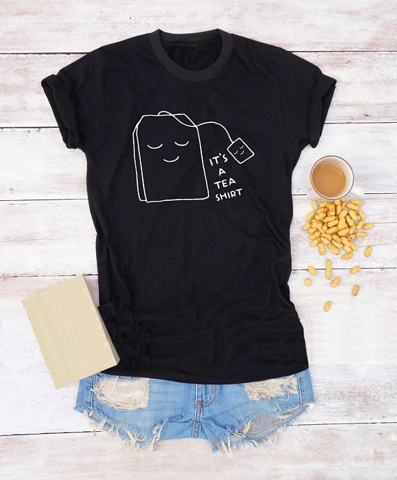 Женская футболка с графическим рисунком It's a tea для девушек летний хлопковый топ