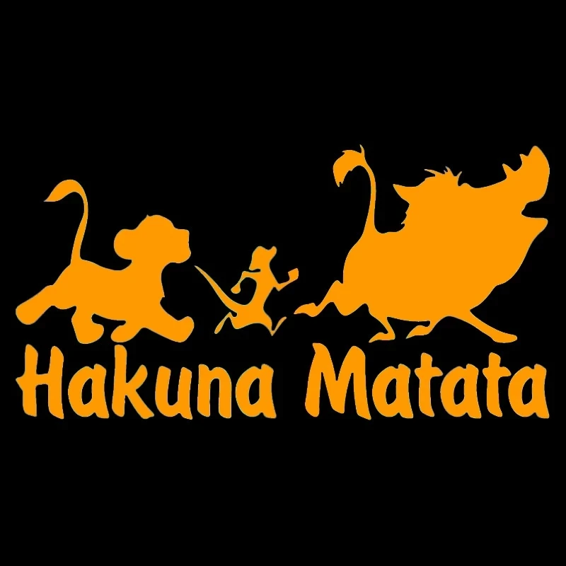 

Автомобильная наклейка HAKUNA MATATA, 10*20 см, «Король Лев», 3D Автомобильные наклейки и наклейки, Виниловая наклейка, мотоциклетные декоративные ак...