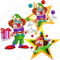 hot new metal cutting dies funny jester clown jokers balloon stencils for making scrapbooking album paper card embossing cut die