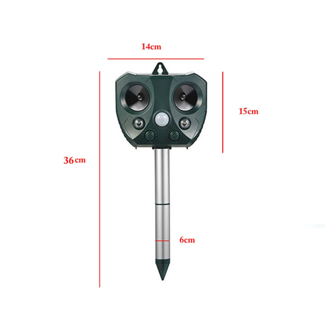 

Solar Powered Infrared Sensor Animal Repellent Ultrasonic Cats Dogs Repeller Mice Controller for Outdoor Garden Repellent