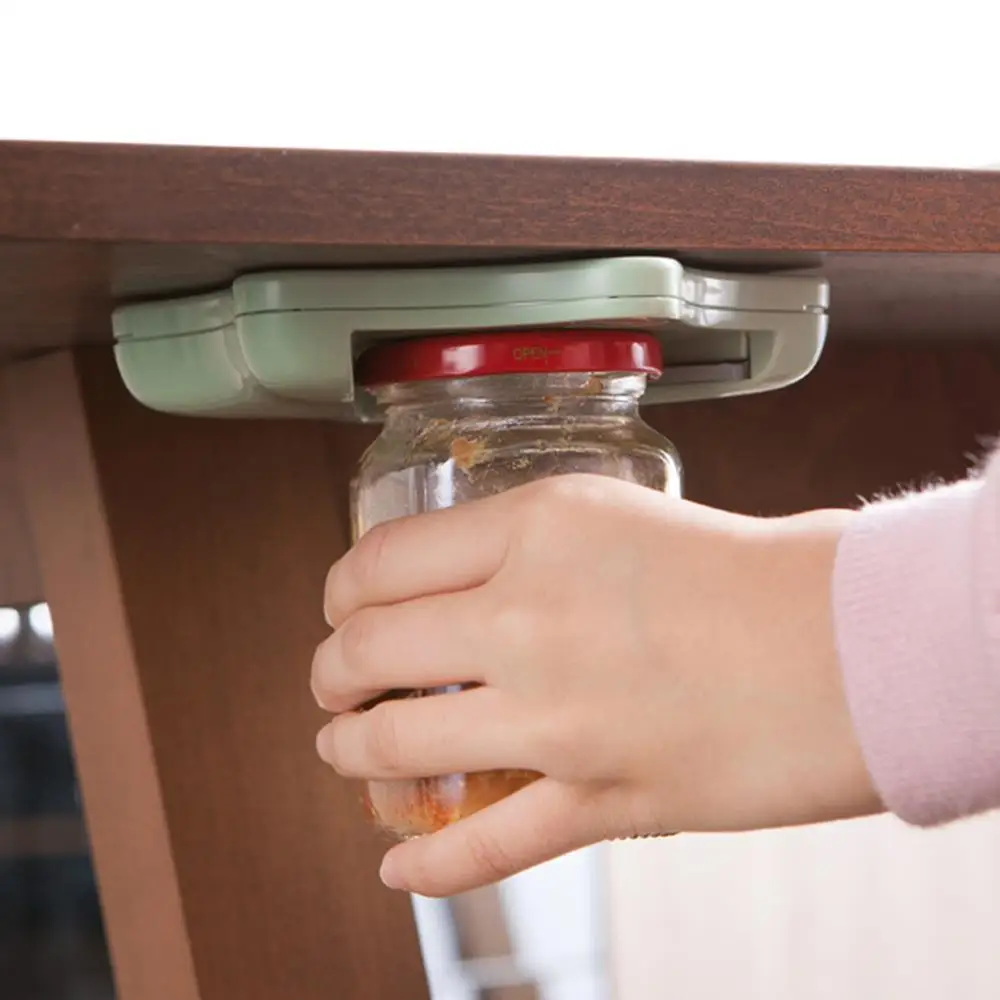 

Jar Opener Under Cabinet Anti-Skidding Jar Opener Unscrew 0.8"-3.1" Jars and Bottle Lids