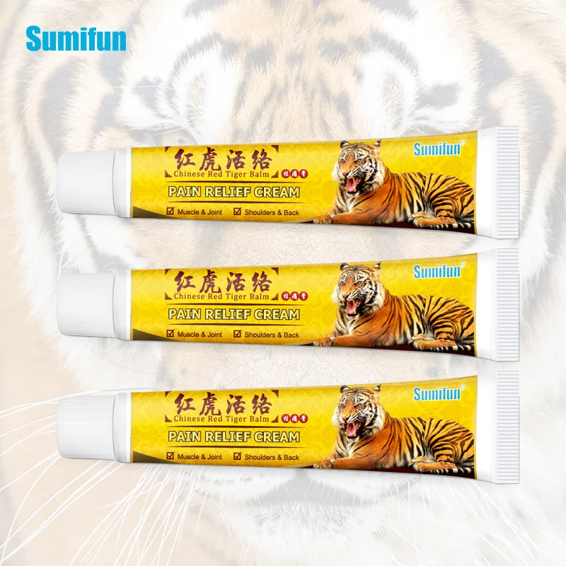 

3Pcs 20g Sumifun Chinese Red Tiger Balm Lumbar Rheumatoid Pain Relief Ointment Neck Shoulder Muscle Joint Arthritis Cream