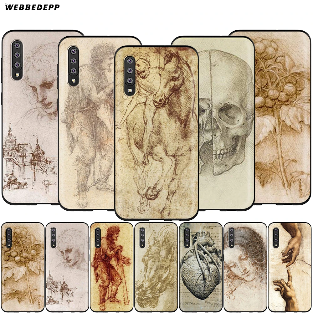 Webbedepp Италия да Винчи чехол для Samsung Галактики A3 A5 A6 плюс A7 A8 A9 J6 M20 A10S A20S A30S A40S