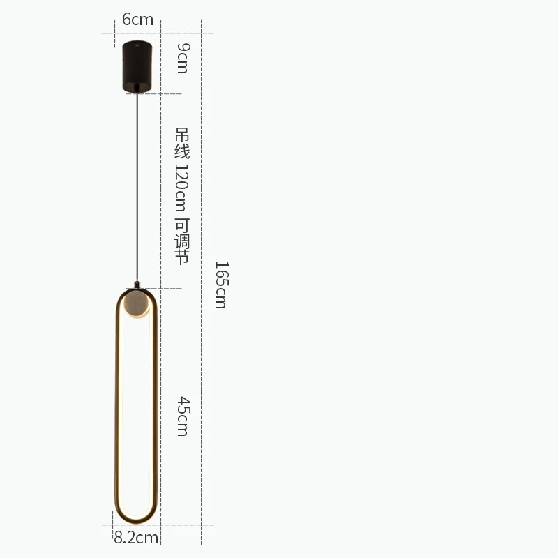 

Nordic Modern Led Pendant Lights Bedroom Bedside Lamps Iron Art Line Hanging lamp Living Room Background Wall Pendant lamp Decor