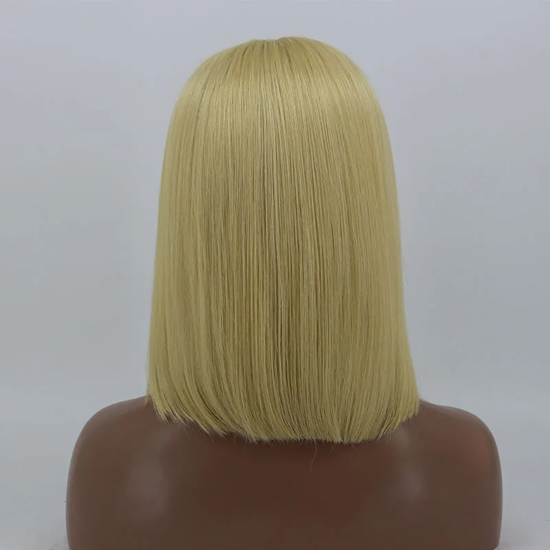 613 блонд короткий Боб на полной сетке парики предварительно выщипанные