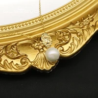 glseevo original sterling silver natural freshwater pearl pendant necklace womens exquisite high quality jewelry gifts gn0309