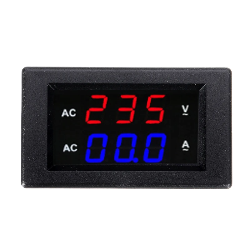 Red Blue AC100-300V 0-50A Красный Синий Красный AC цифровой двойной светодиодный дисплей Вольтметр Амперметр Ампер Вольт Напряжение измеритель тока тестер аксессуар - Цвет: Red Blue