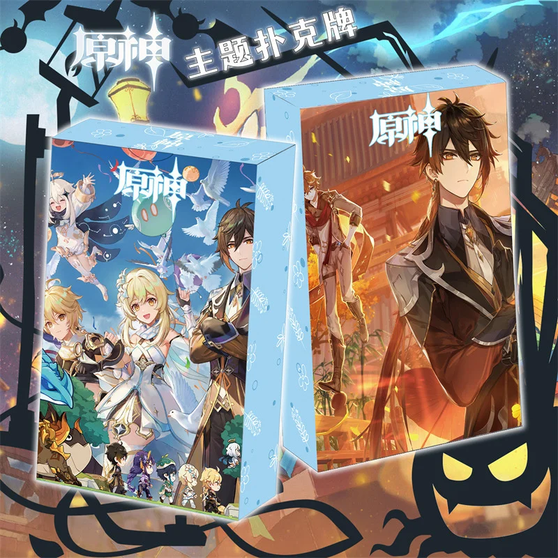 

Аниме игра Genshin Impact 54 покерные полные персонажи Hu Tao Raiden Shogun xiao Paimon набор для коллекционирования карт Рождественский подарок