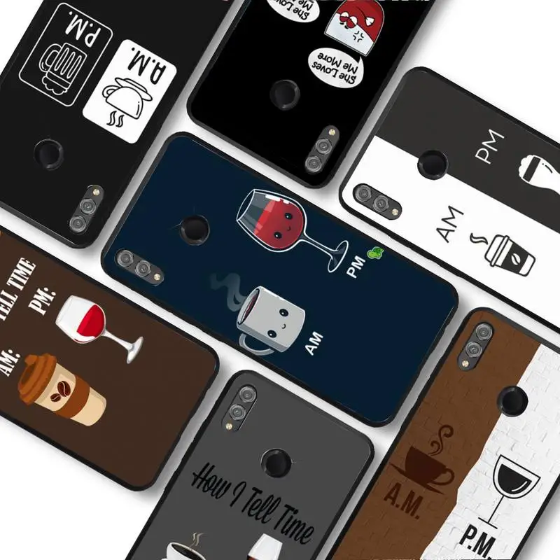 

Coffee Wine Cup Phone Case For Huawei honor10Lite 10i 20 8x 10 for Honor9lite 9xpro Coque