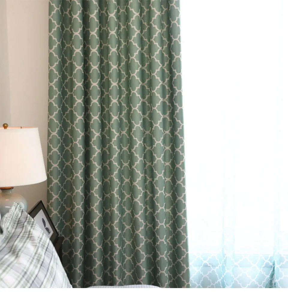 Затемняющие шторы с американским принтом для гостиной геометрические занавески