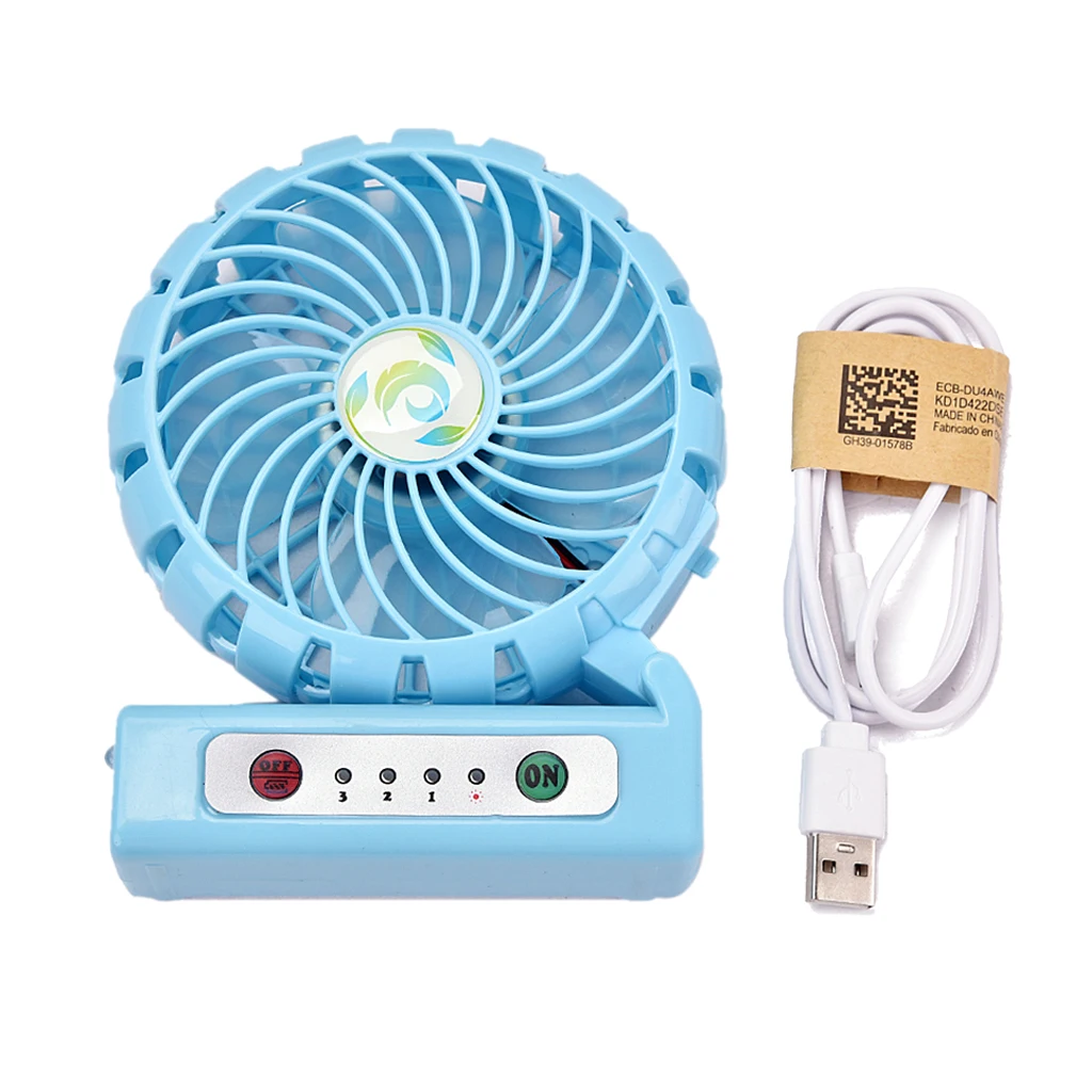 

Small Portable Fan Air Cooler Mini USB Fans 5V - 3 Gear Mode, With LED Light