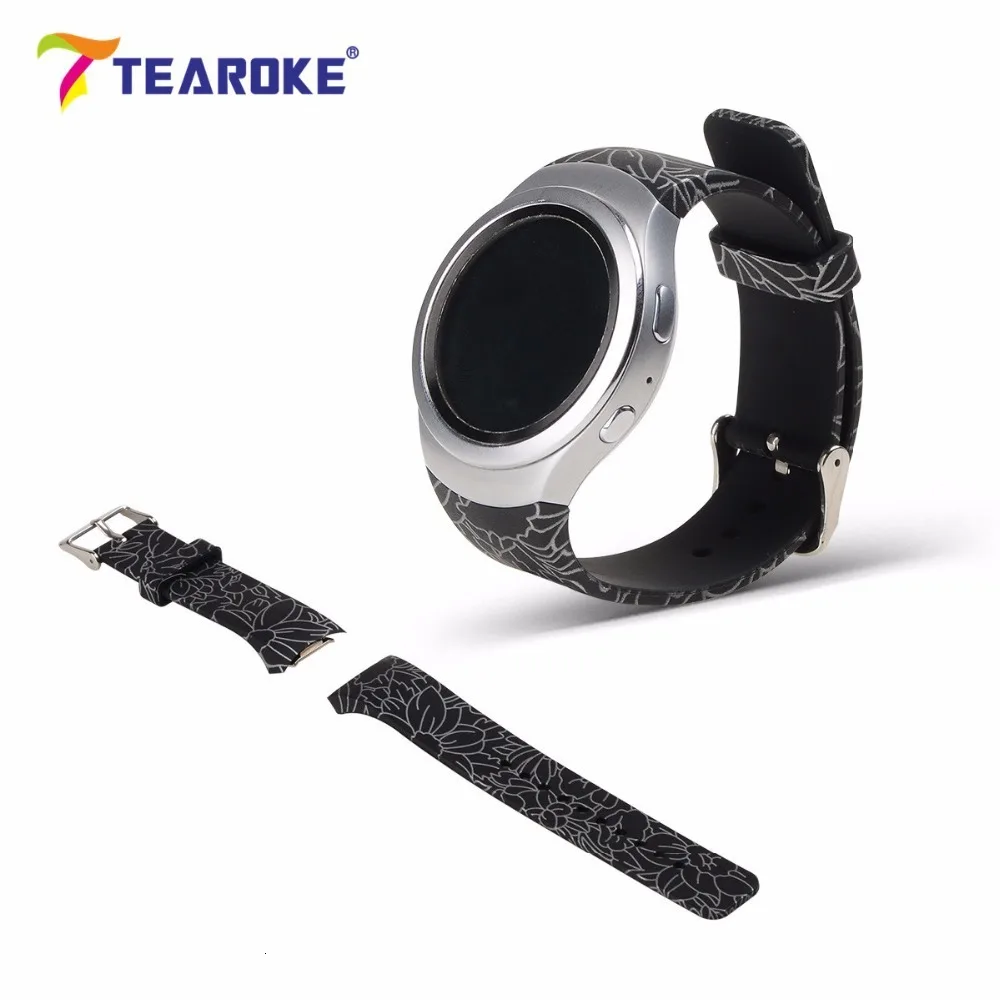 Силиконовый ремешок для часов с цветочным принтом для samsung gear S2 R720 для мужчин и женщин сменный мужской т-браслет ремешок для умных часов SM-R720