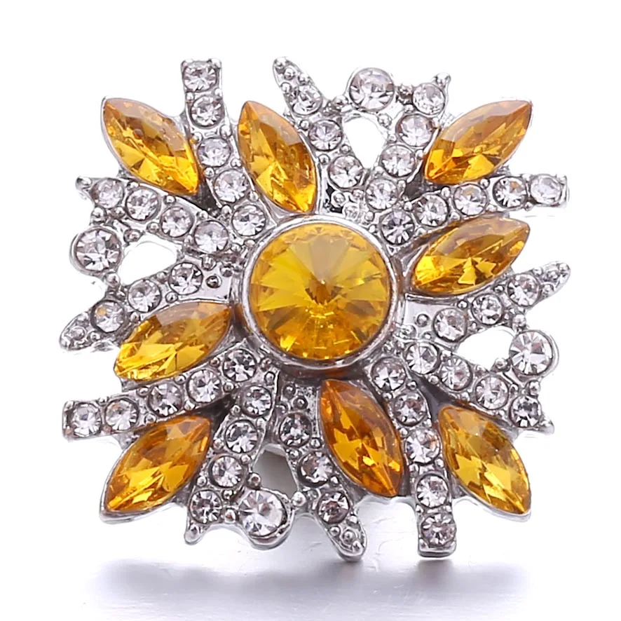 5 шт./лот 2020 новые ювелирные изделия с застежкой Красочные Стразы 18 мм