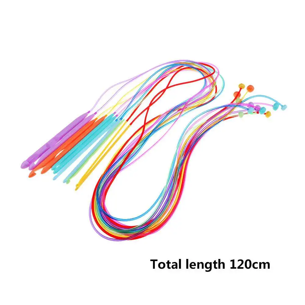 

12 Pcs Colourful Flexible Crochet Hooks Weave Needles Choose Size Yarn Hook