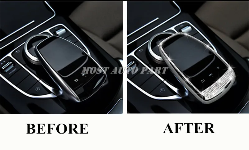 Rhinestone Style Console Mouse Control Frame Trim Cover For Benz E Class W213 2017-2021 Car accesories interior decoration | Автомобили и