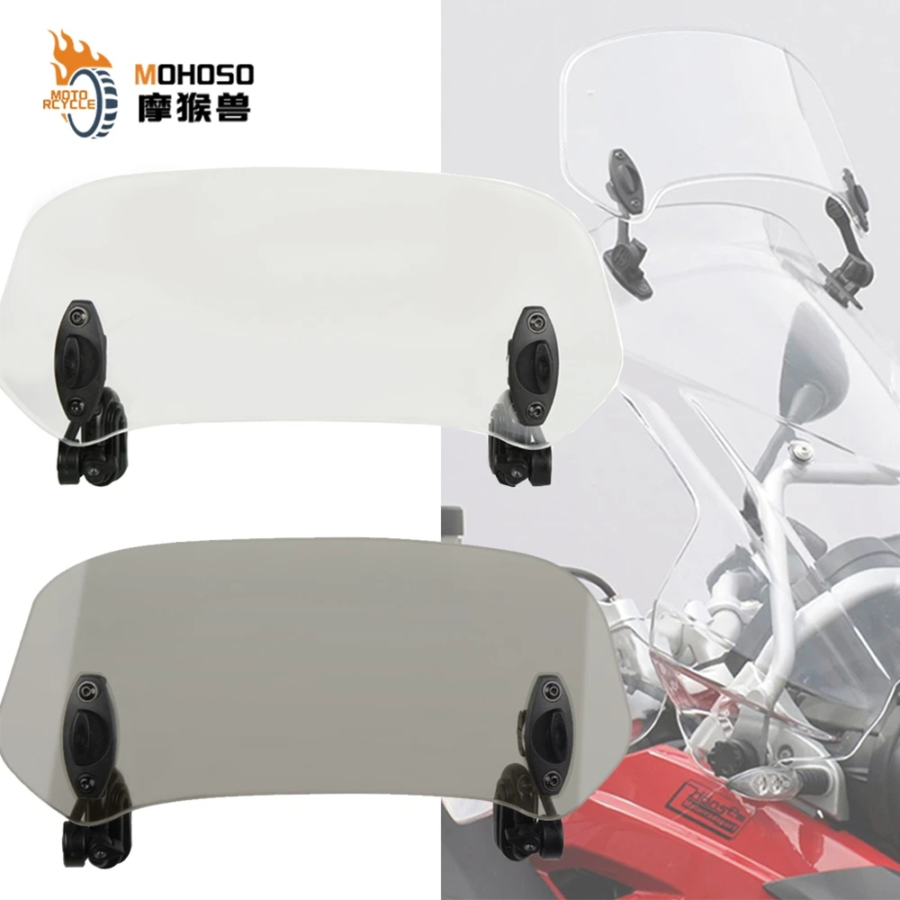 Мотоцикл лобовое стекло регулируемый экран ветер Расширение спойлер воздушный