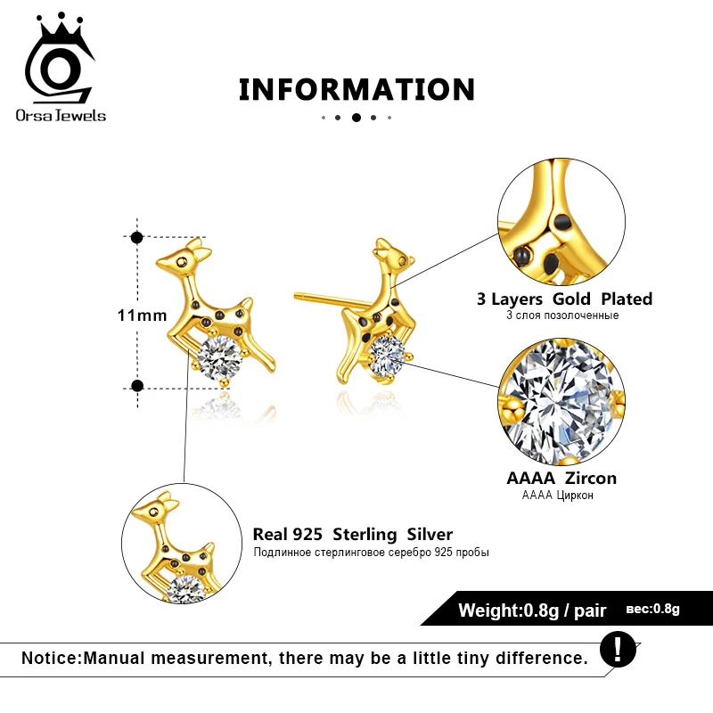 Ювелирные изделия ORSA JEWELS S925 женское Рождественское украшение модные ювелирные