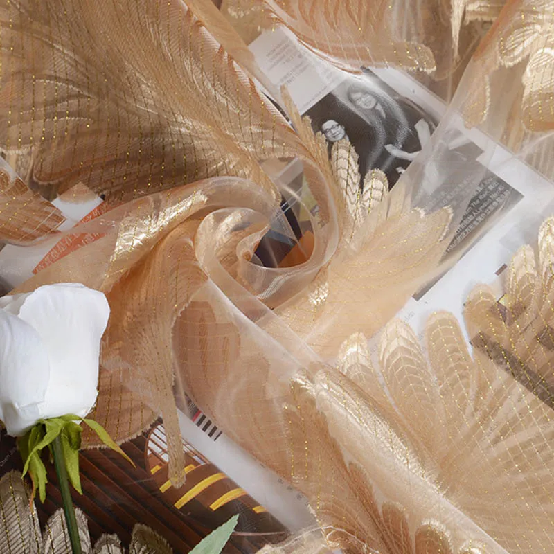 Поворотный цветок перо печать свежий экран для окна гостиная спальня