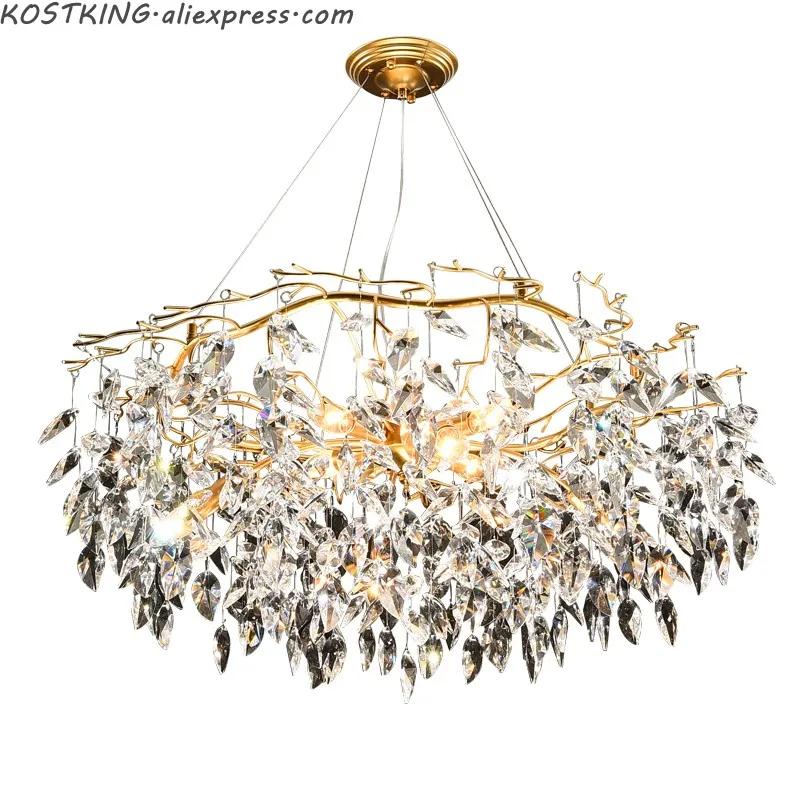 

Modern LED Crystal Chandelier Lighting Luxury Home Decoration Chandeliers Lamp Living Room Hanglamp K9 Crystal Lobby Lighting