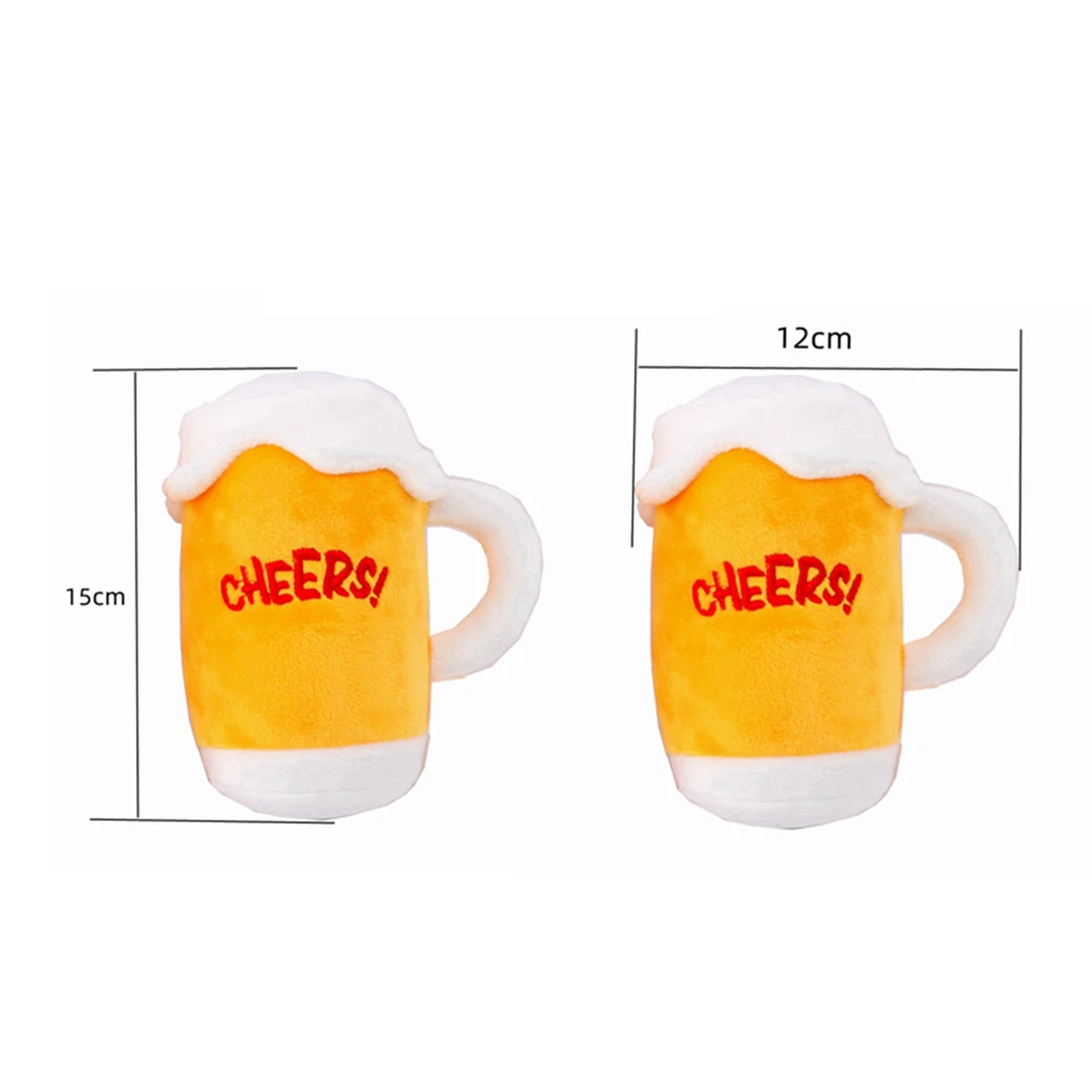 Плюшевая игрушка для собак со звуком пищащая кость устойчивая к укусам чистая