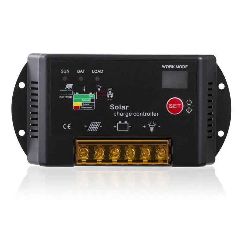 Панель солнечной батареи зарядное устройство Регулятор зарядки 10A 12V/24V|Солнечная