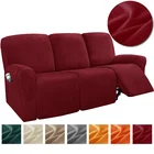 Бархатный Чехол для 123-местного дивана с откидывающейся спинкой, эластичный дизайнерский чехол для расслабляющего дивана, однотонные чехлы для кресла для отдыха с боковым карманом