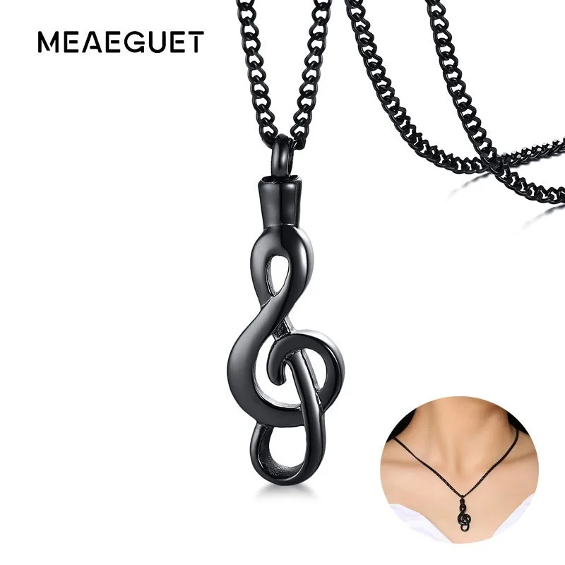 Кулон в виде скрипичного ключа из нержавеющей стали 24 дюйма|Ожерелья с подвеской|