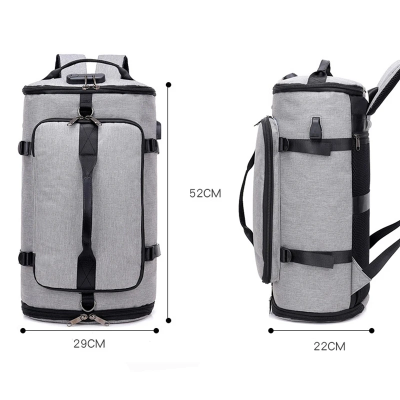 Рюкзак для путешествий с защитой от кражи USB большой емкости спортивная сумка