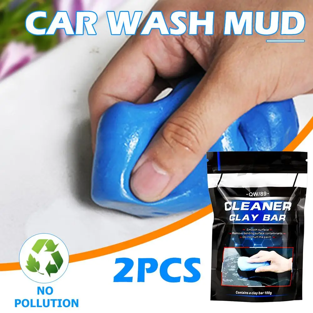 

2pcs/4pcs Car Magic Clean Clay Bar Auto Care No Slaggin Deoxidize Detar Asphalt Rust Spotsg Detailing Cleaning Tools Cleaner
