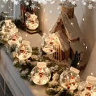 СВЕТОДИОДНАЯ Гирлянда-занавеска, Световой шар, Санта-Клаус, рождественские украшения для дома, гирлянда, новогодний декор для рождественской елки