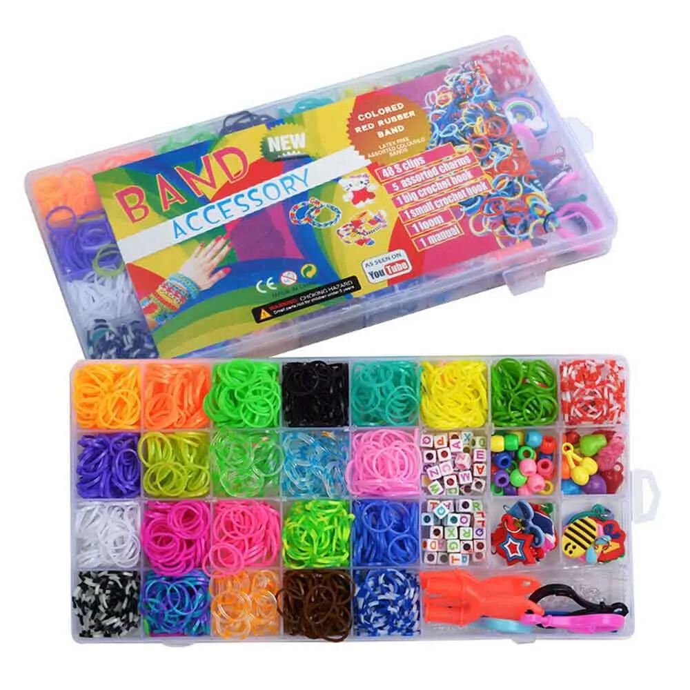 Детские игрушки 1500 шт. практичные эластичные радужные плетеные резиновые