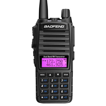 black 2 шт портативная рация BaoFeng UV-82, Портативная радиостанция 136-174/400-520 МГц, FM двухсторонняя CB радио, портативная рация, рация - Цвет: black