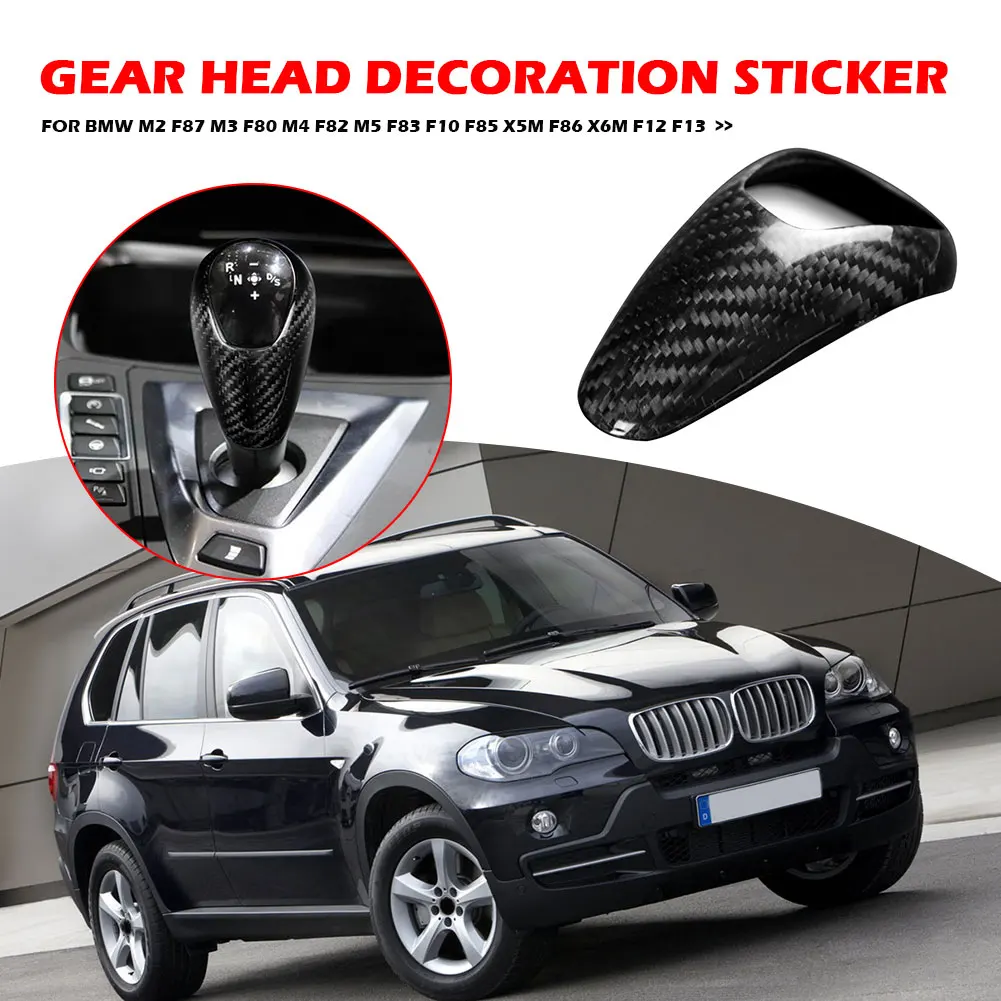 

Gear Shift Knob Trim Genuine Real Carbon Fiber Cover Decoration for BMW F87 M2 F80 M3 F82 M4 F83 F10 M5 F85 X5M F86 X6M F12 F13