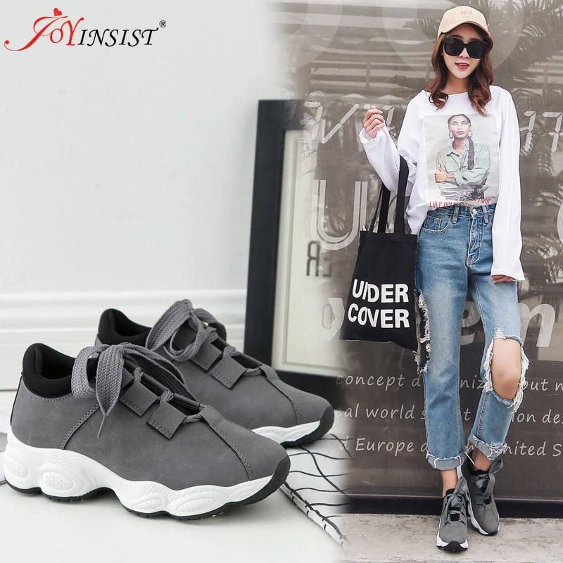 Women Sneakers New 2022 Spring Fashion  Leather Platform shoes Ladies Trainers Chaussure Femme Women Casual Shoes