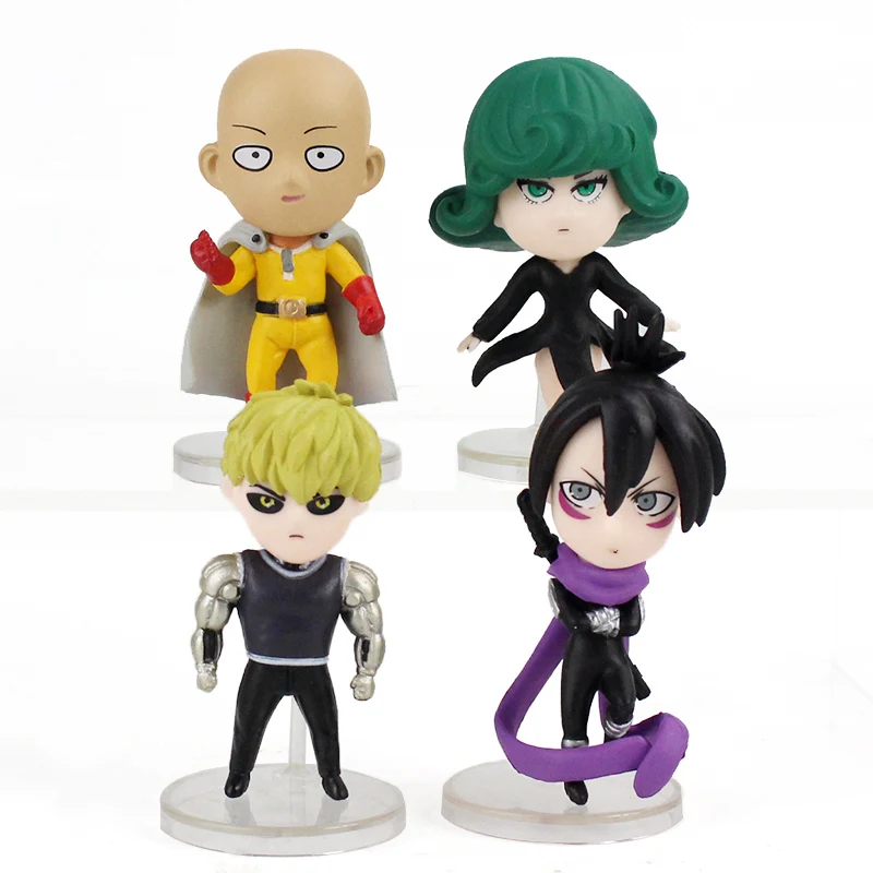 4 шт./партия один удар человек фигурка игрушки Saitama Sensei Genos Fubuki Tatsumaki speed Ninja SHINOBI