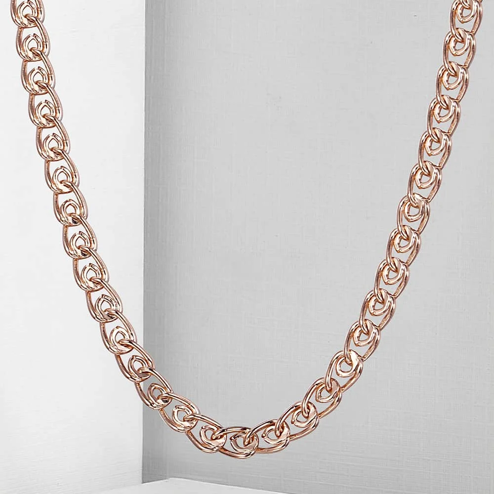 Тонкое ожерелье 3 мм змея из розового золота 585 пробы для женщин и мужчин модная