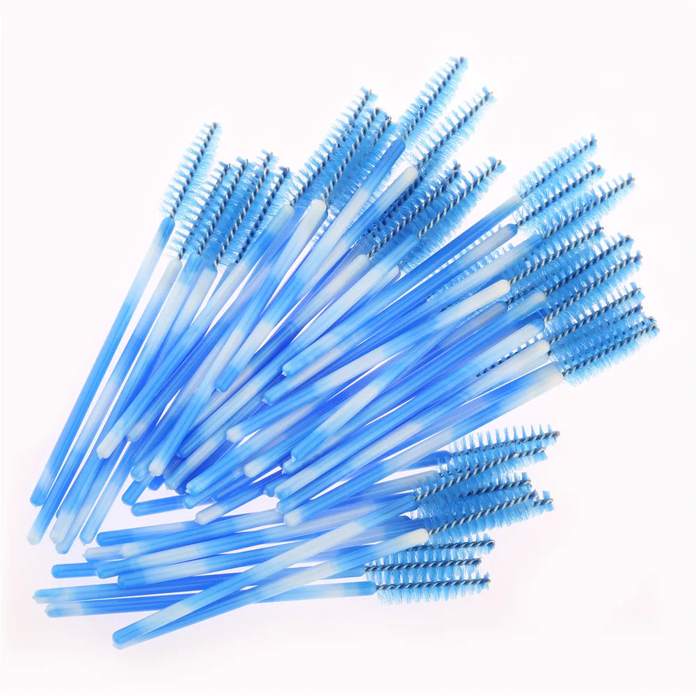 50 шт./упак. синяя одноразовая кисть для бровей тушь ресниц палочка аппликатор