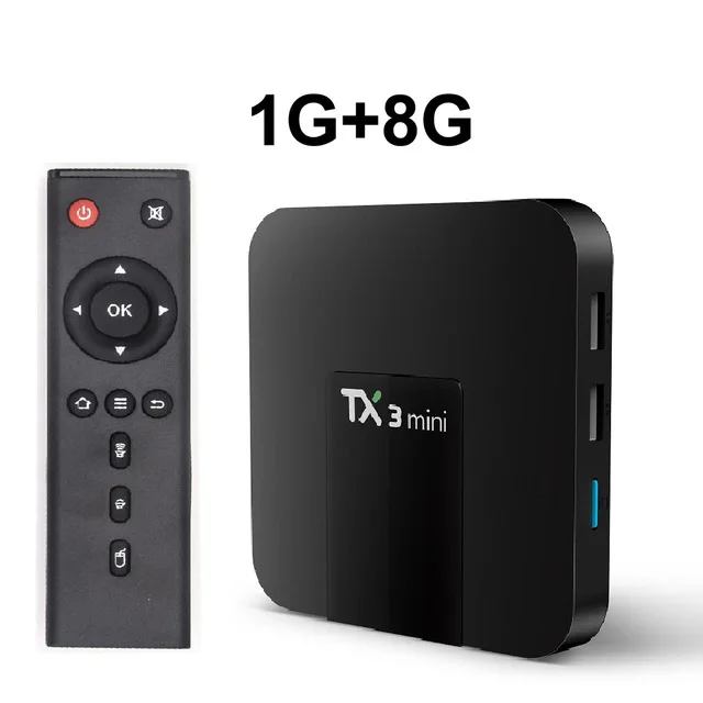 1G 8G TX3 Мини Android 7,1 tv Box Smart tv H.265 4K Amlogic S905W 2G 16G телеприставка поддержка Мультимедийный проигрыватель с IPTV Tanix tv box 1G8G PK X96 - Цвет: 1G 8G