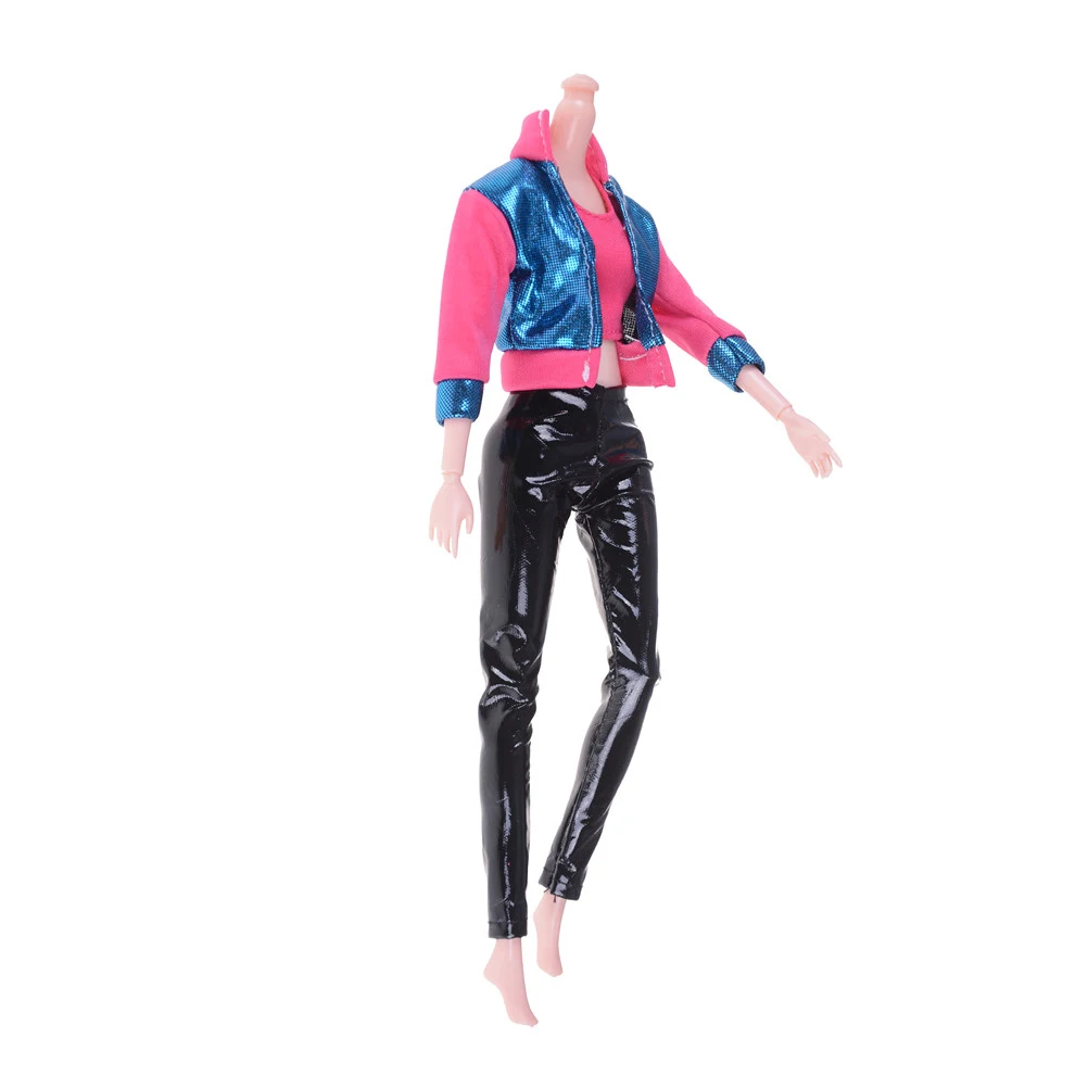 

New Fashion 1Set Outfit Casual Daily Travel Dress Up Long Sleeve Shirt Pants Trousers Clothes For Doll Accessories